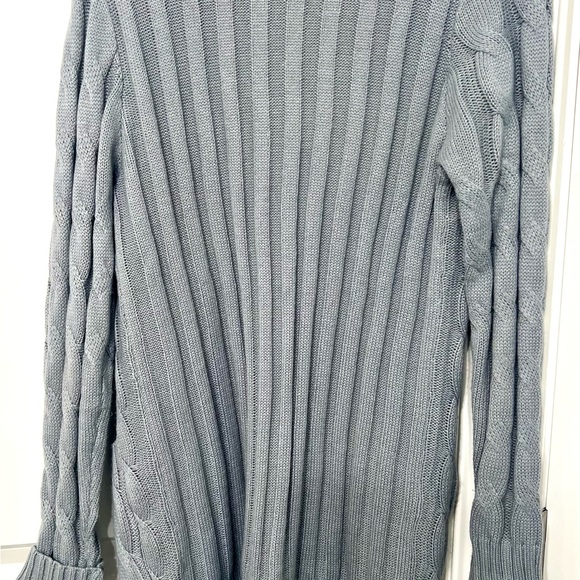 Small Merokeety Gray Cable Knit Cardigan with Pockets - Picture 5 of 5